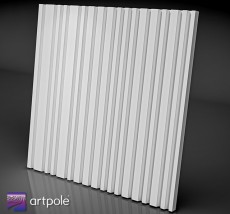Гипсовая 3D панель для стен Artpole Barcode + Led
