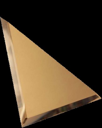 Треугольная зеркальная бронзовая плитка с фацетом 10мм ТЗБ1-01 - 180х180 мм/10шт